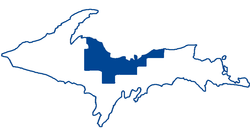 North Central U.P. region map